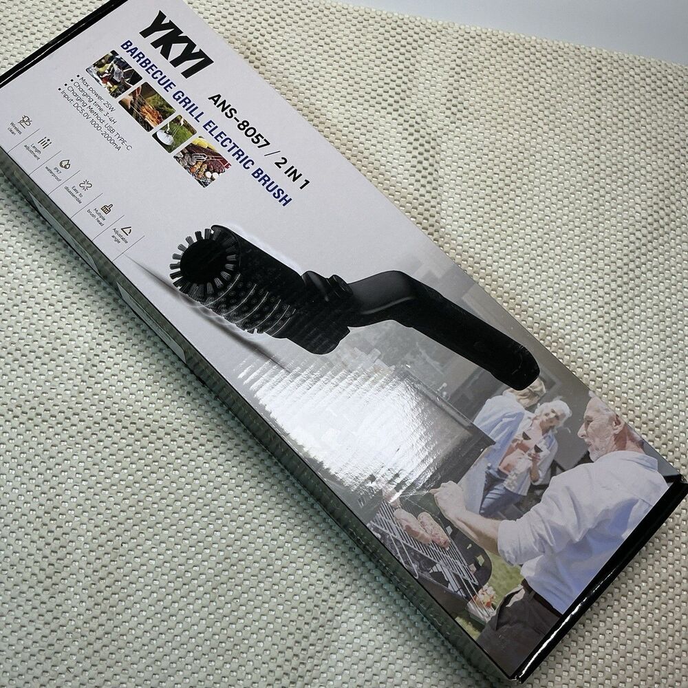 ANS-8057 2-in-1 Electric BBQ Grill Cleaning Brush Cordless USB-C 25W NEW